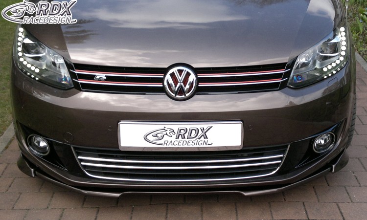 Ajout / Lame de pare-chocs avant RDX VARIO-X pour VW Touran 1T1 Facelift (2010-2015) / Caddy 2K (2010-2015)
