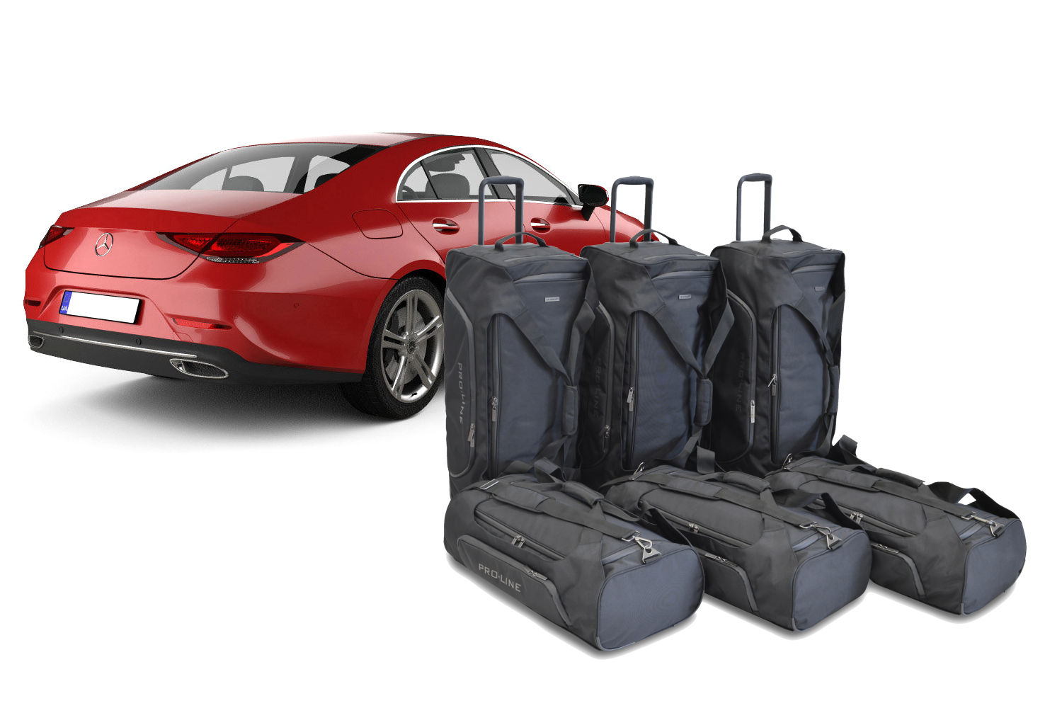 Pack de 6 sacs de voyage sur-mesure pour Mercedes-Benz CLS (C257) (depuis 2018) - Gamme Pro.Line