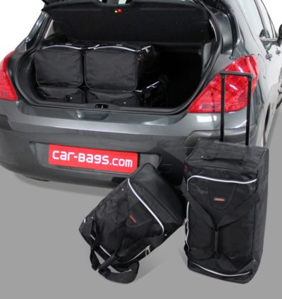 Pack de 6 sacs de voyage sur-mesure pour Peugeot 308 I (de 2007 à 2013) - Gamme Classique