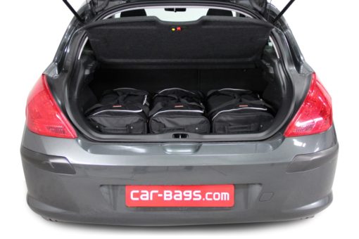 Pack de 6 sacs de voyage sur-mesure pour Peugeot 308 I (de 2007 à 2013) - Gamme Classique