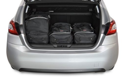 Pack de 6 sacs de voyage sur-mesure pour Peugeot 308 II (de 2013 à 2021) - Gamme Classique