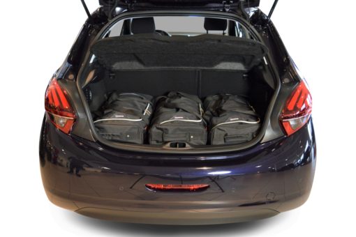 Pack de 6 sacs de voyage sur-mesure pour Peugeot 208 I (de 2012 à 2019) - Gamme Classique