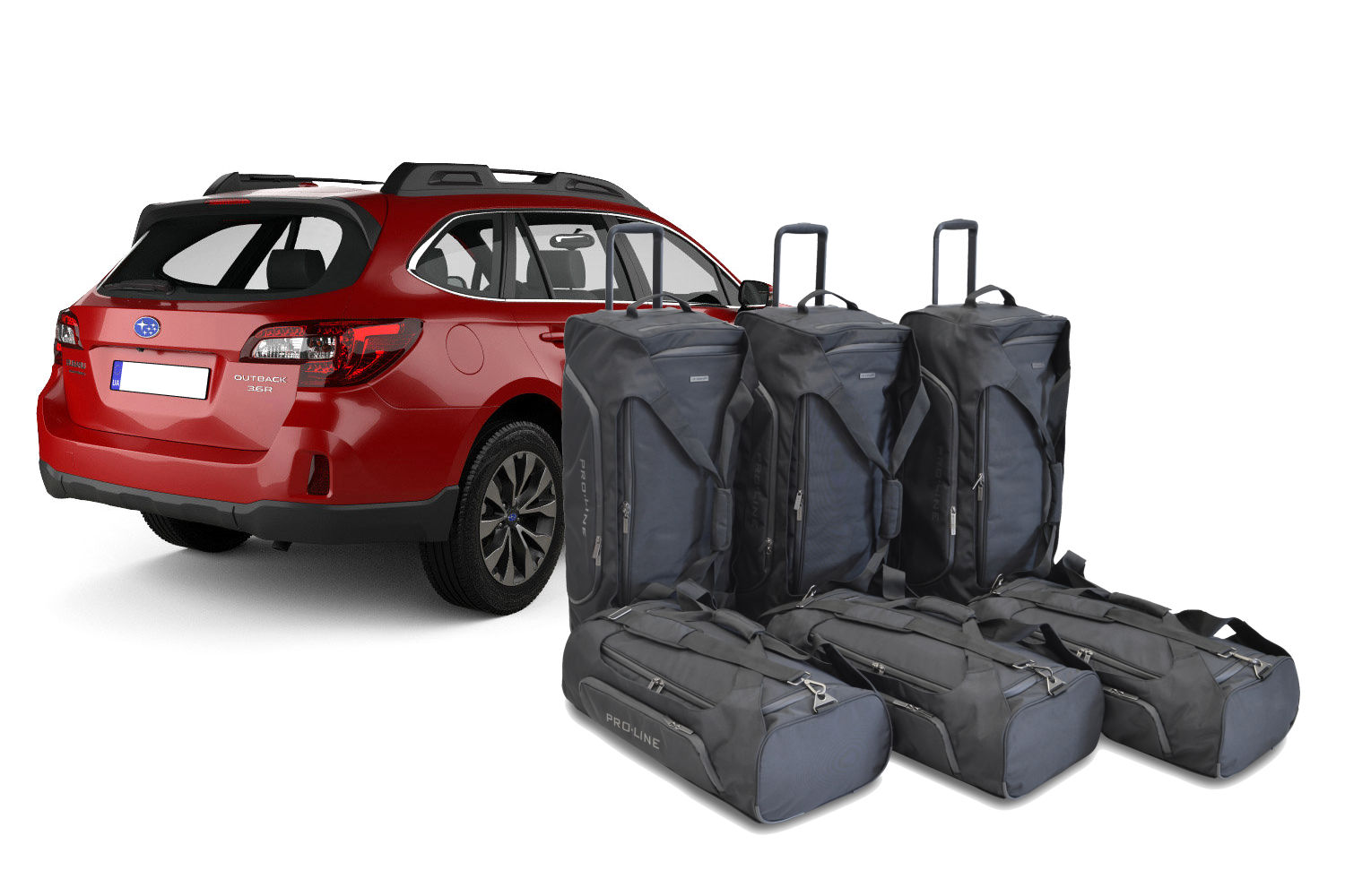 Pack de 6 sacs de voyage sur-mesure pour Subaru Outback V (de 2015 à 2020) - Gamme Pro.Line