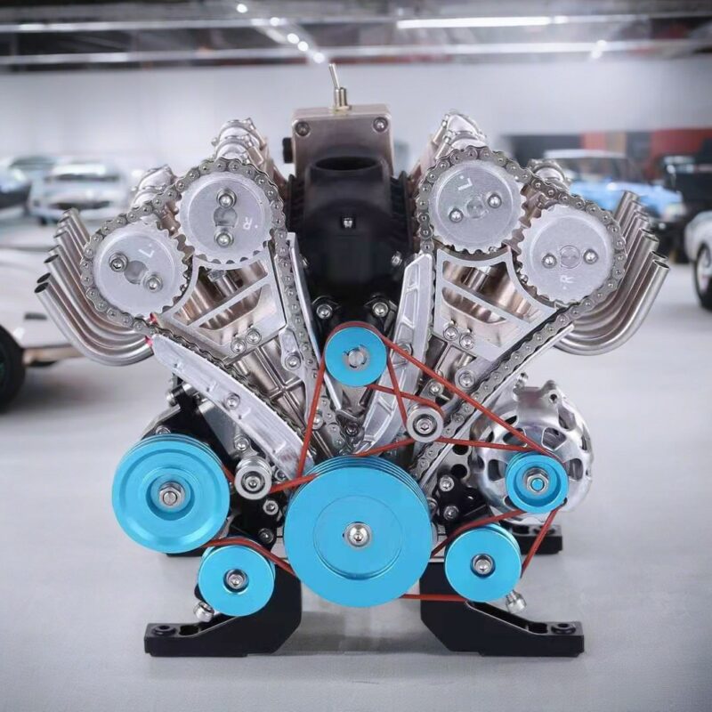 Moteur miniature 8 cylindres V8 complet en kit – Maquette technique de +500 pièces – VikingTeching – : Tout l'équipement pour votre auto