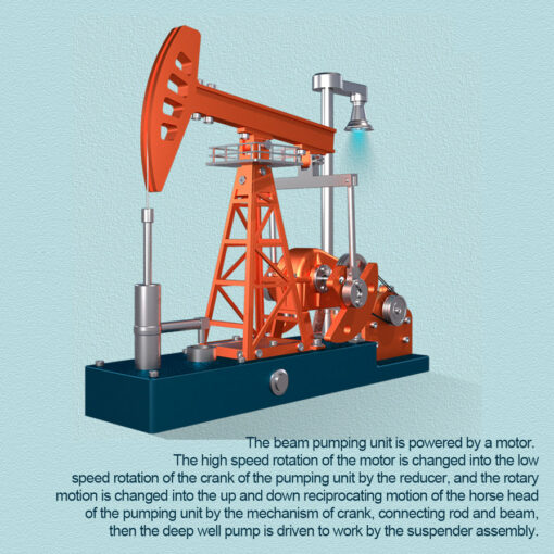 Pompe d'extraction de pétrole complète en kit - Maquette technique motorisée de 219 pièces