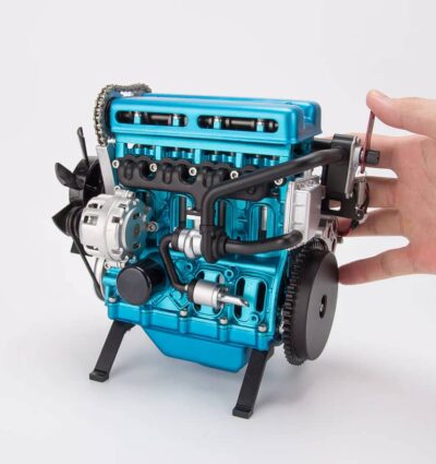 Moteur miniature 4 cylindres L4 Turbocompressé complet en kit - Maquette technique motorisée de 364 pièces