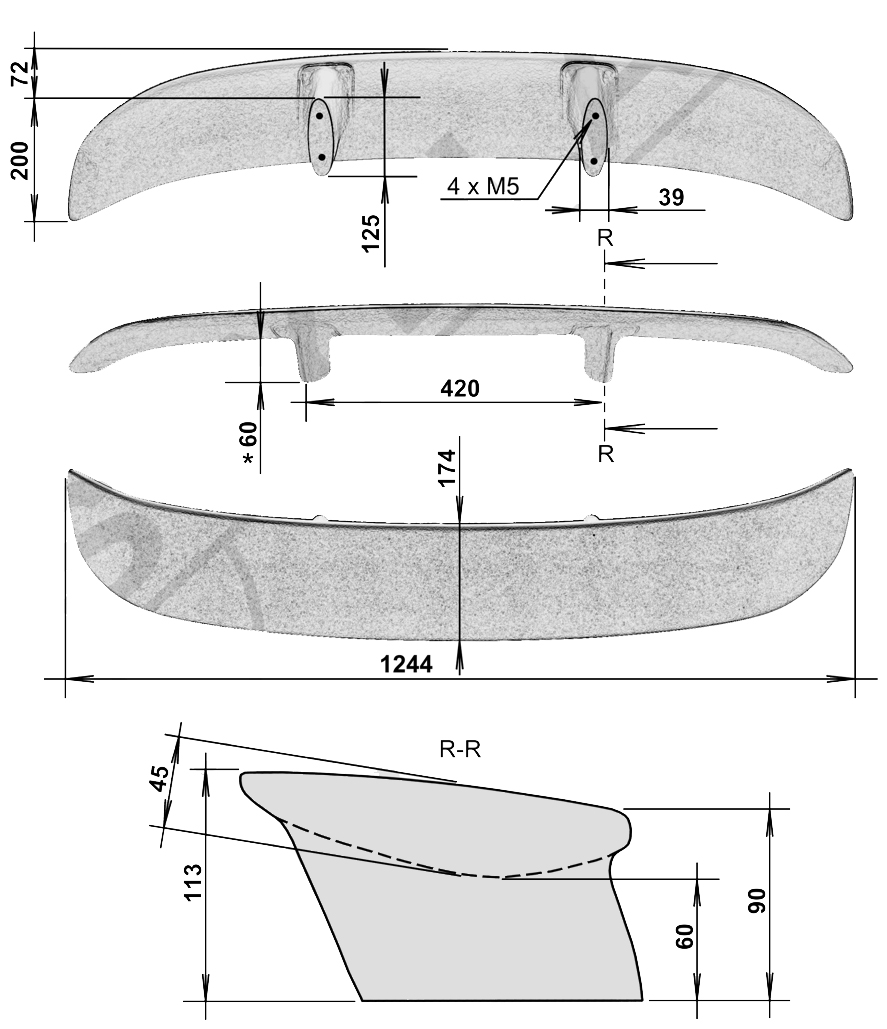 Becquet / Aileron Alpine (Universel)