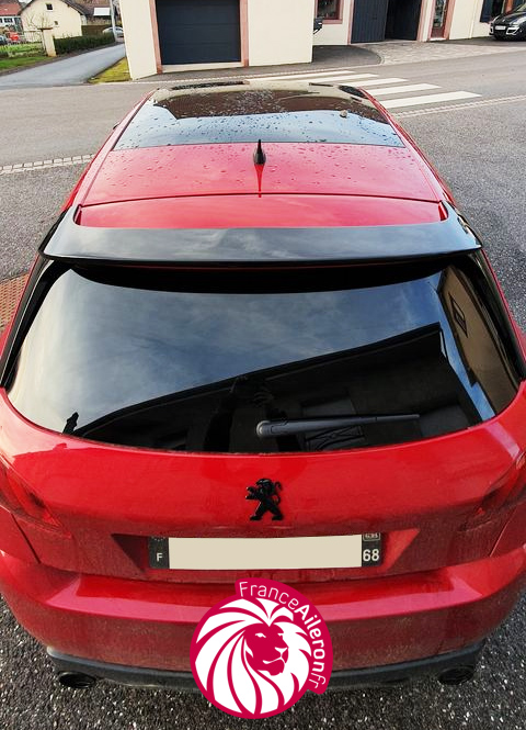 Aileron Avant / Spoiler Pour Peugeot 308 2016-2019 | ABS, Design Sportif, Noir+rouge, Facile à Installer