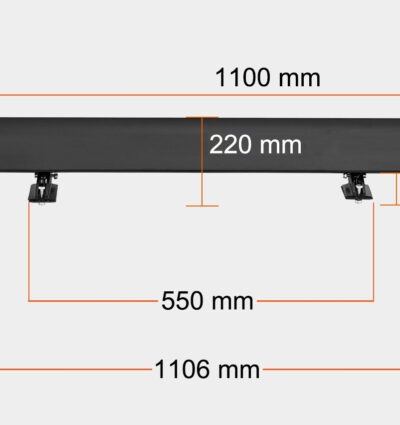 Aileron Racing V2 en aluminium noir (111cm)