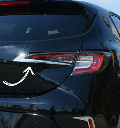 Paupières de phares arrières chromées Toyota Corolla E21
