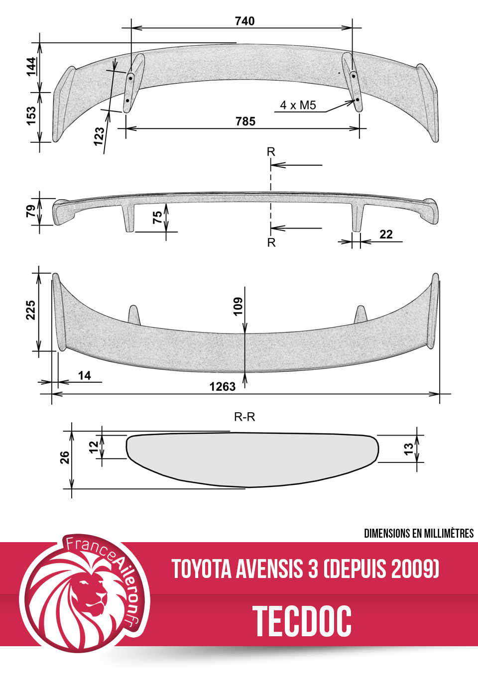 Aileron pour Toyota Avensis 3