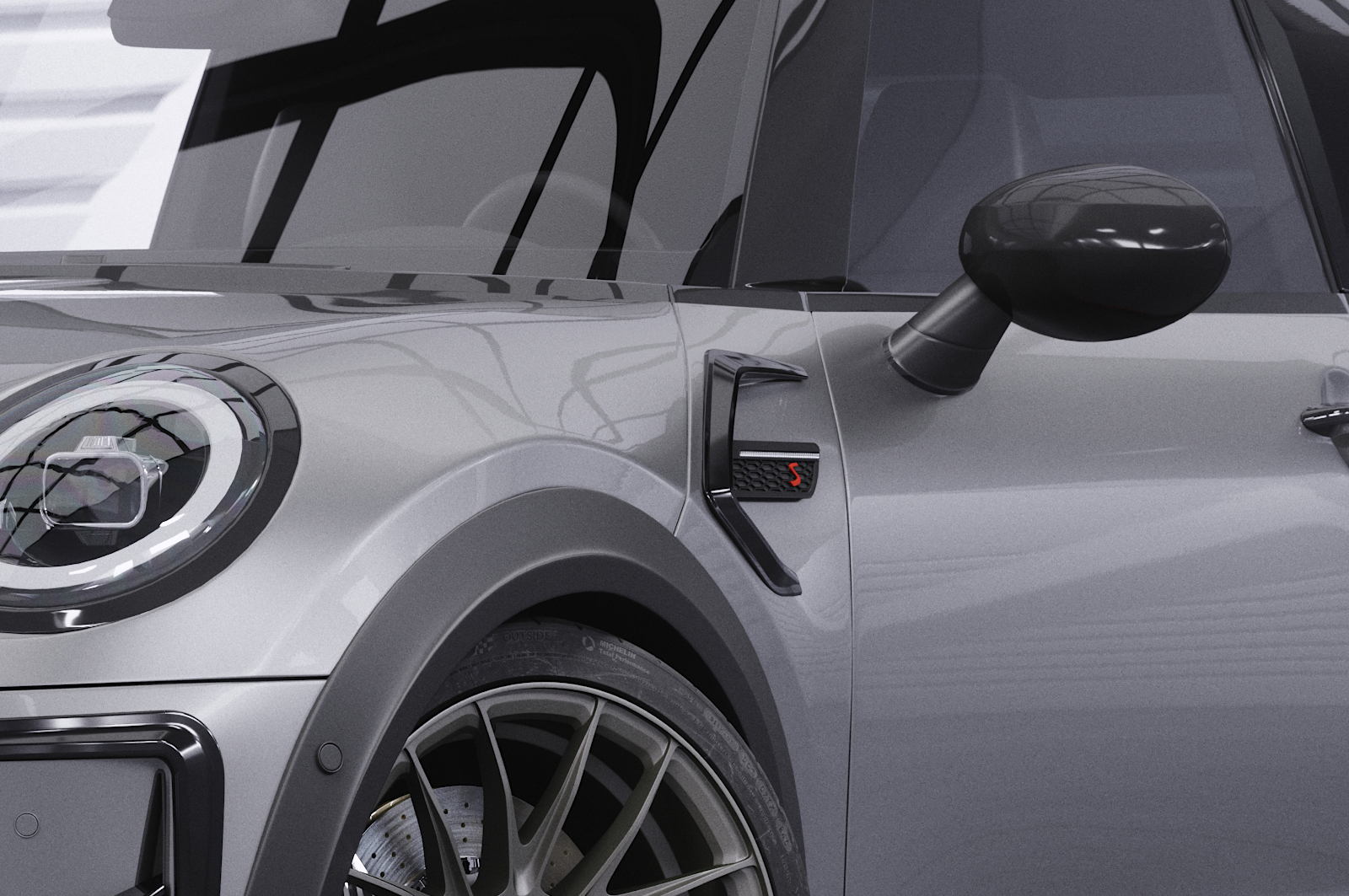 Enjoliveur de prise d'air pour Mini F55 / F56 / F57 toutes carrosseries (depuis 03/2014) - Fabriqué en ABS (6 finitions au choix)