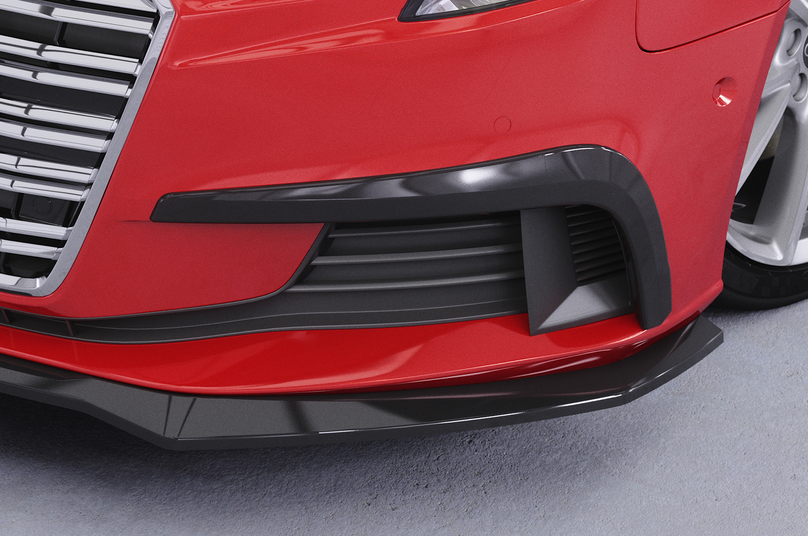 Enjoliveur de prise d'air pour Audi A3 8V berline et cabriolet (facelift) (2016-2020) - Fabriqué en ABS (6 finitions au choix)