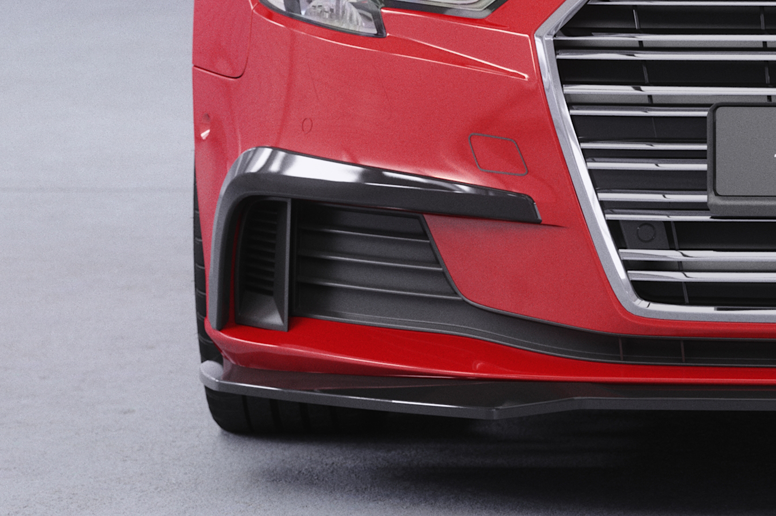 Enjoliveur de prise d'air pour Audi A3 8V berline et cabriolet (facelift) (2016-2020) - Fabriqué en ABS (6 finitions au choix)