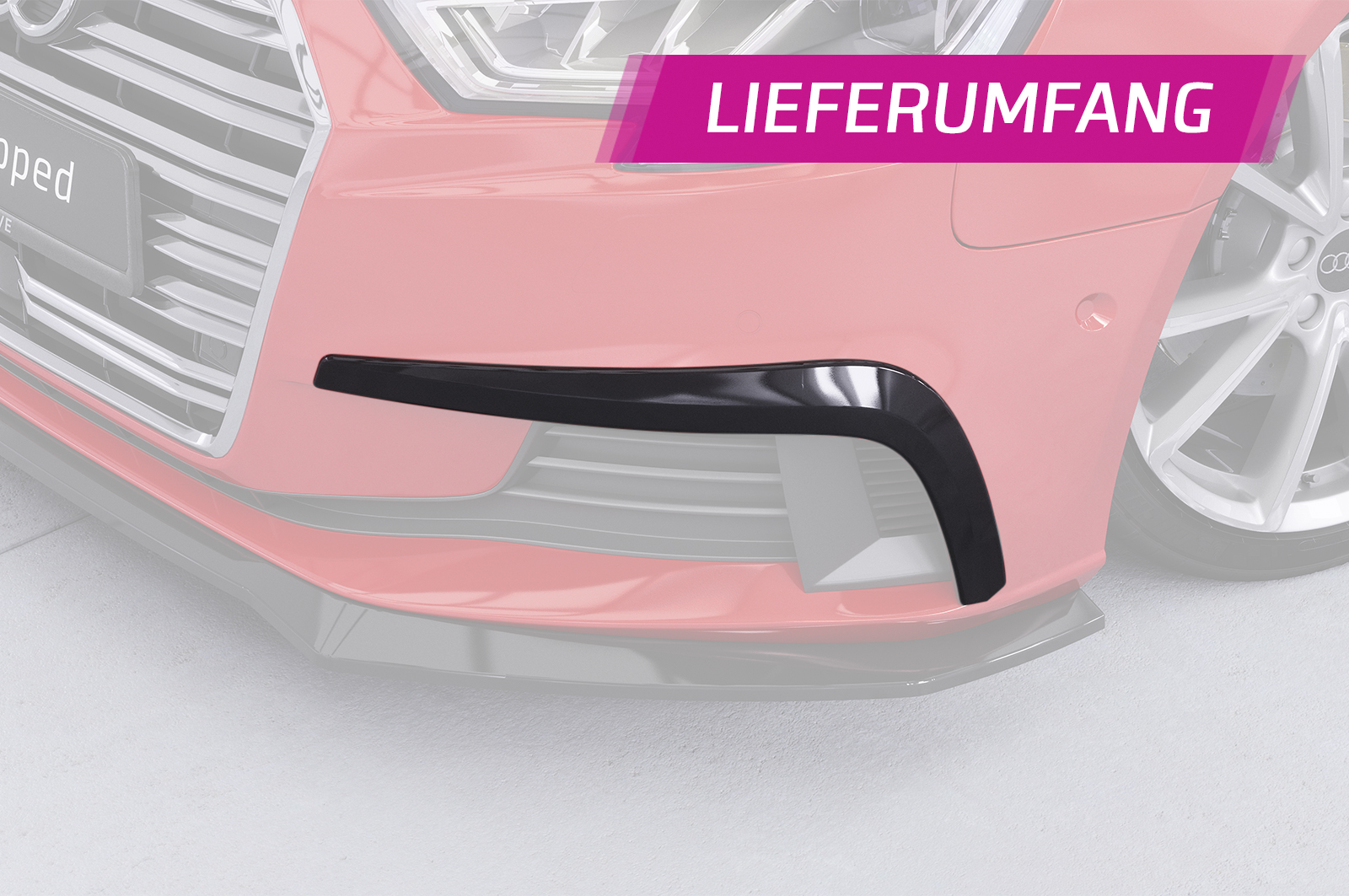 Enjoliveur de prise d'air pour Audi A3 8V berline et cabriolet (facelift) (2016-2020) - Fabriqué en ABS (6 finitions au choix)