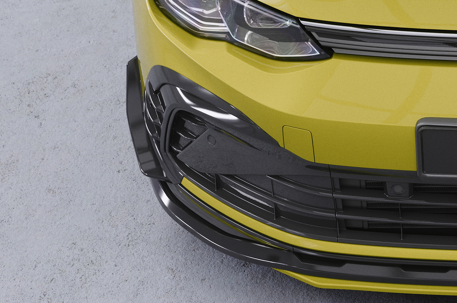 Enjoliveur de prise d'air pour VW Golf 8 GTI / GTD / GTE et R-Line (2019-2024) - Fabriqué en ABS (6 finitions au choix)