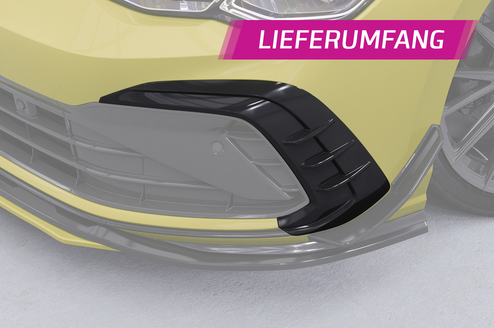 Enjoliveur de prise d'air pour VW Golf 8 GTI / GTD / GTE et R-Line (2019-2024) - Fabriqué en ABS (6 finitions au choix)