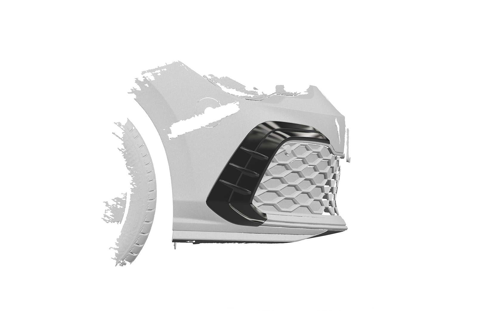 Enjoliveur de prise d'air pour VW Golf 8 GTI / GTD / GTE et R-Line (2019-2024) - Fabriqué en ABS (6 finitions au choix)