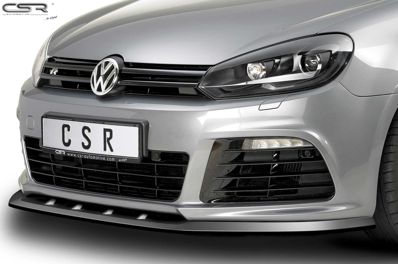 Lame de parechoc avant pour VW Golf 6 R (12/2009-10/2012) - Fabriqué en ABS (6 finitions au choix)