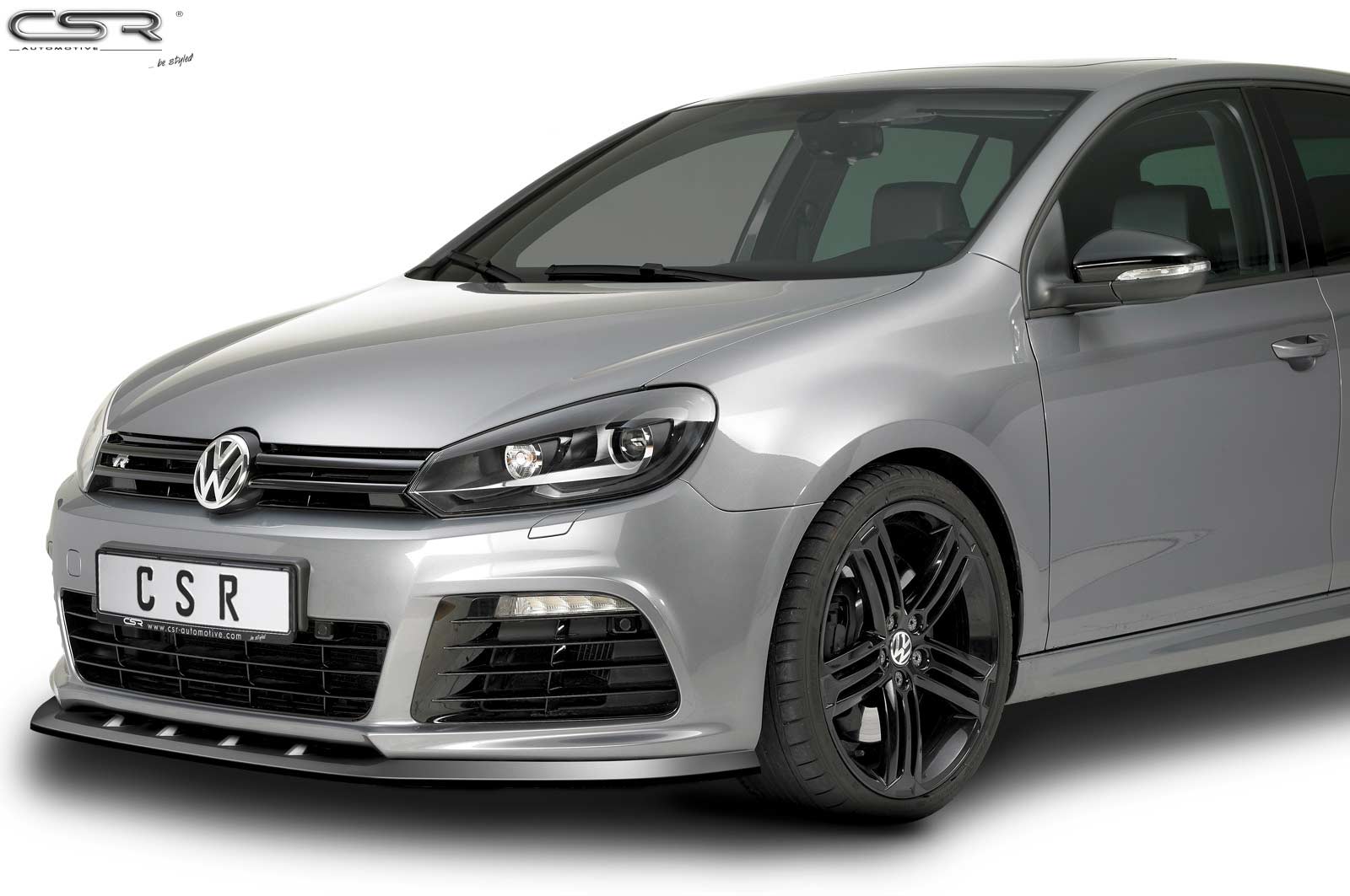 Lame de parechoc avant pour VW Golf 6 R (12/2009-10/2012) - Fabriqué en ABS (6 finitions au choix)