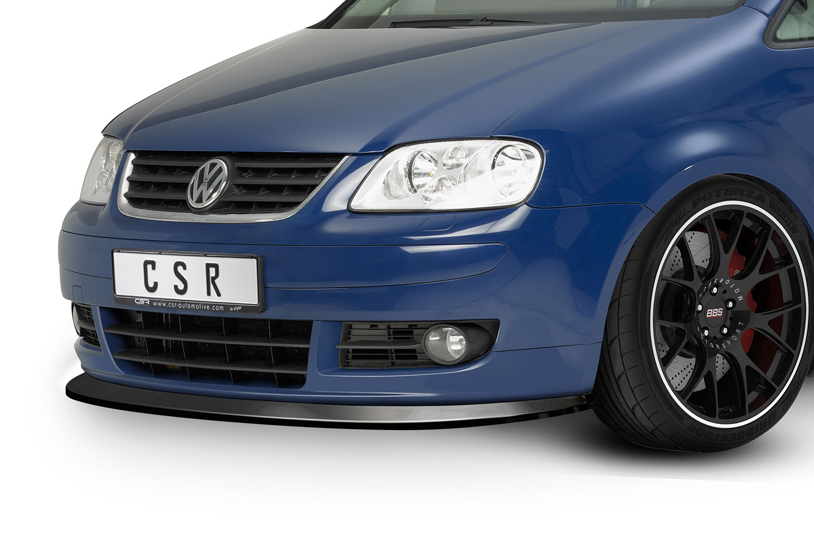 Lame de parechoc avant pour VW Touran (Typ 1T) toutes carrosseries (2003-2006) - Fabriqué en ABS (6 finitions au choix)
