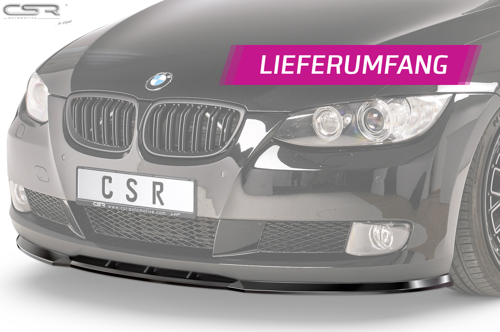 Lame de parechoc avant pour BMW Série 3 E92 / E93 coupé et cabriolet (06/2006-02/2010) - Fabriqué en ABS (6 finitions au choix)