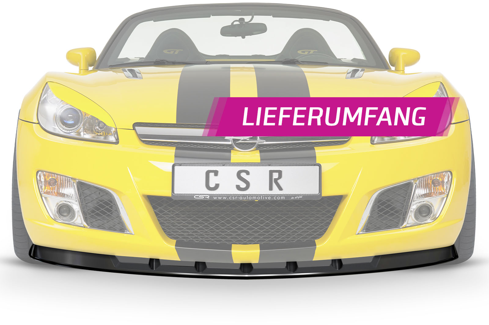 Lame de parechoc avant pour Opel GT Roadster toutes carrosseries (2007-2009) - Fabriqué en ABS (6 finitions au choix)