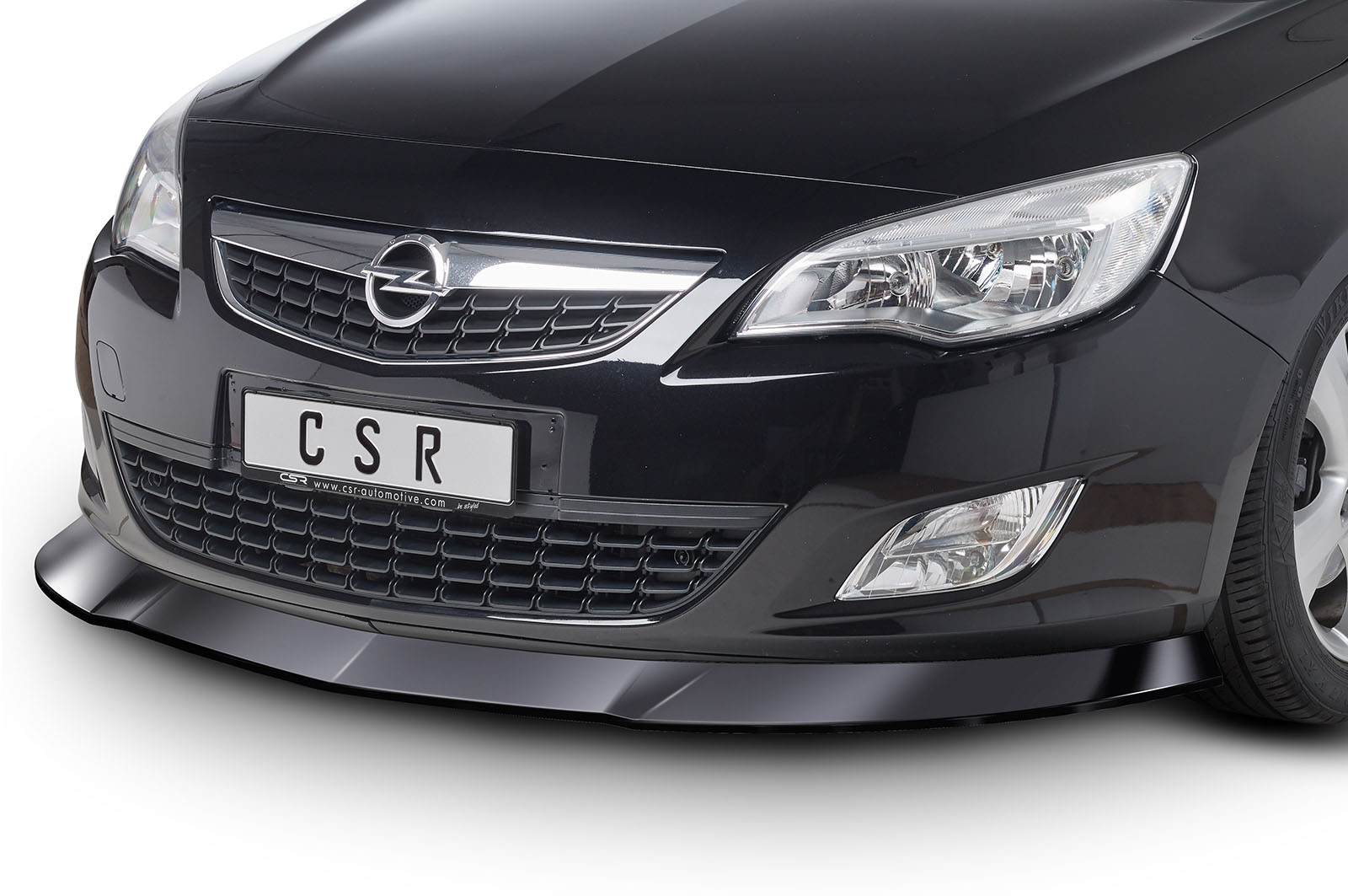 Lame de parechoc avant pour Opel Astra J sauf OPC (2009-09/2012) - Fabriqué en ABS (6 finitions au choix)