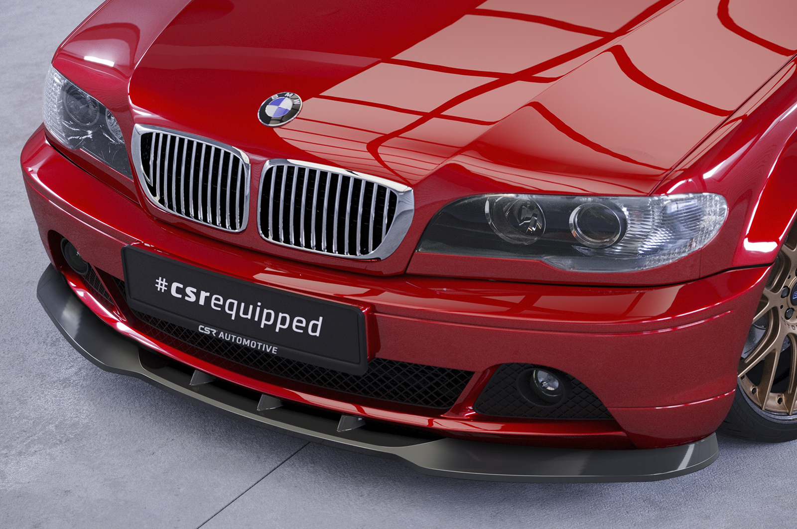 Lame de parechoc avant pour BMW Série 3 E46 coupé / cabriolet (facelift) (03/2003-09/2006) - Fabriqué en ABS (6 finitions au choix)