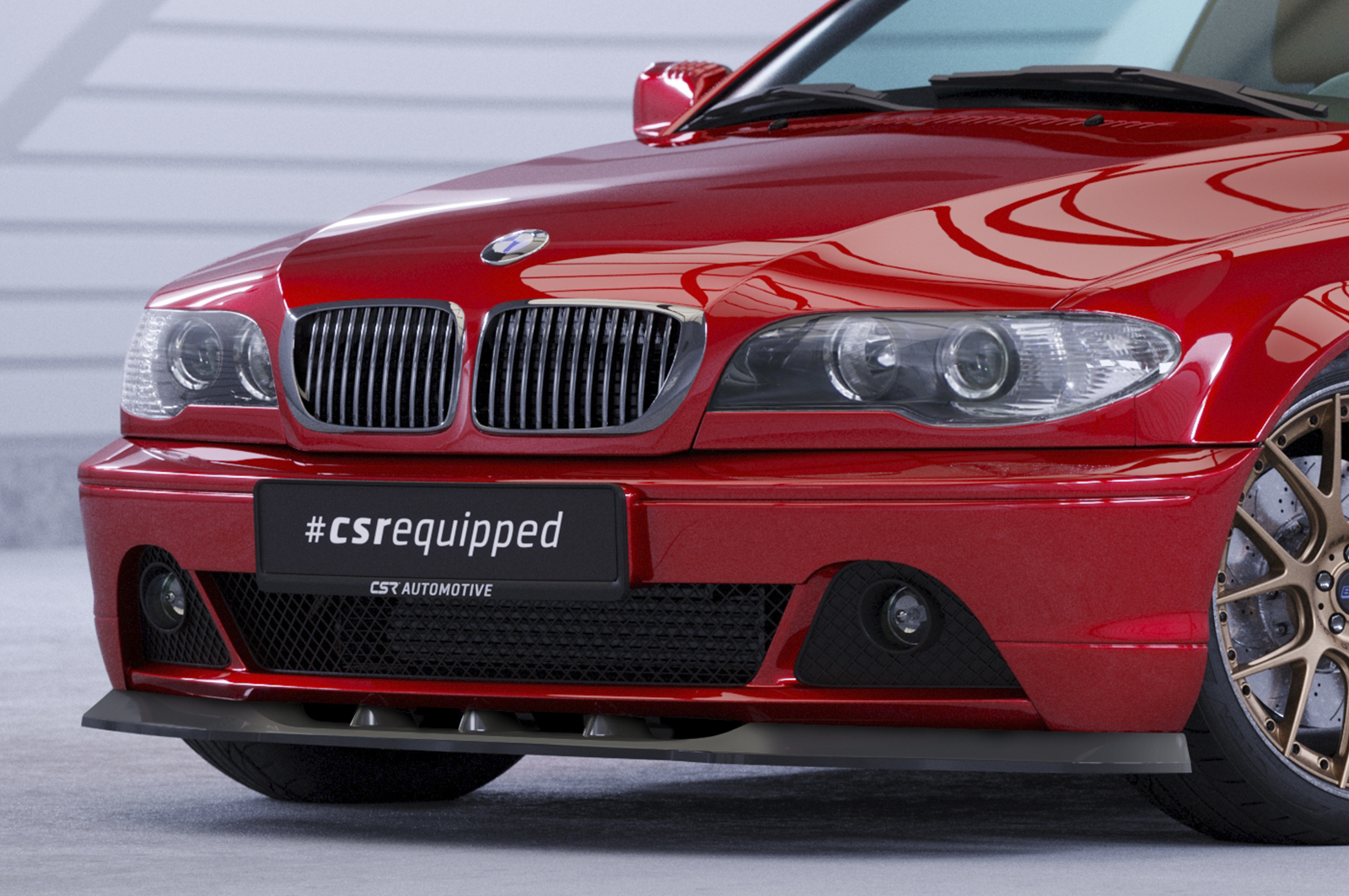 Lame de parechoc avant pour BMW Série 3 E46 coupé / cabriolet (facelift) (03/2003-09/2006) - Fabriqué en ABS (6 finitions au choix)
