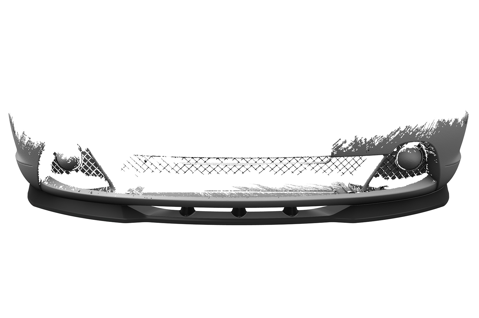 Lame de parechoc avant pour BMW Série 3 E46 coupé / cabriolet (facelift) (03/2003-09/2006) - Fabriqué en ABS (6 finitions au choix)