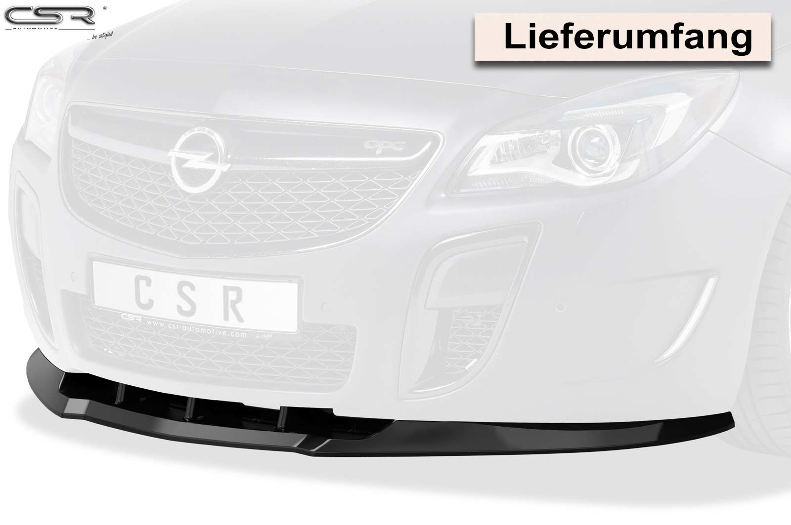 Lame de parechoc avant pour Opel Insignia A OPC (07/2009-2017) - Fabriqué en ABS (6 finitions au choix)