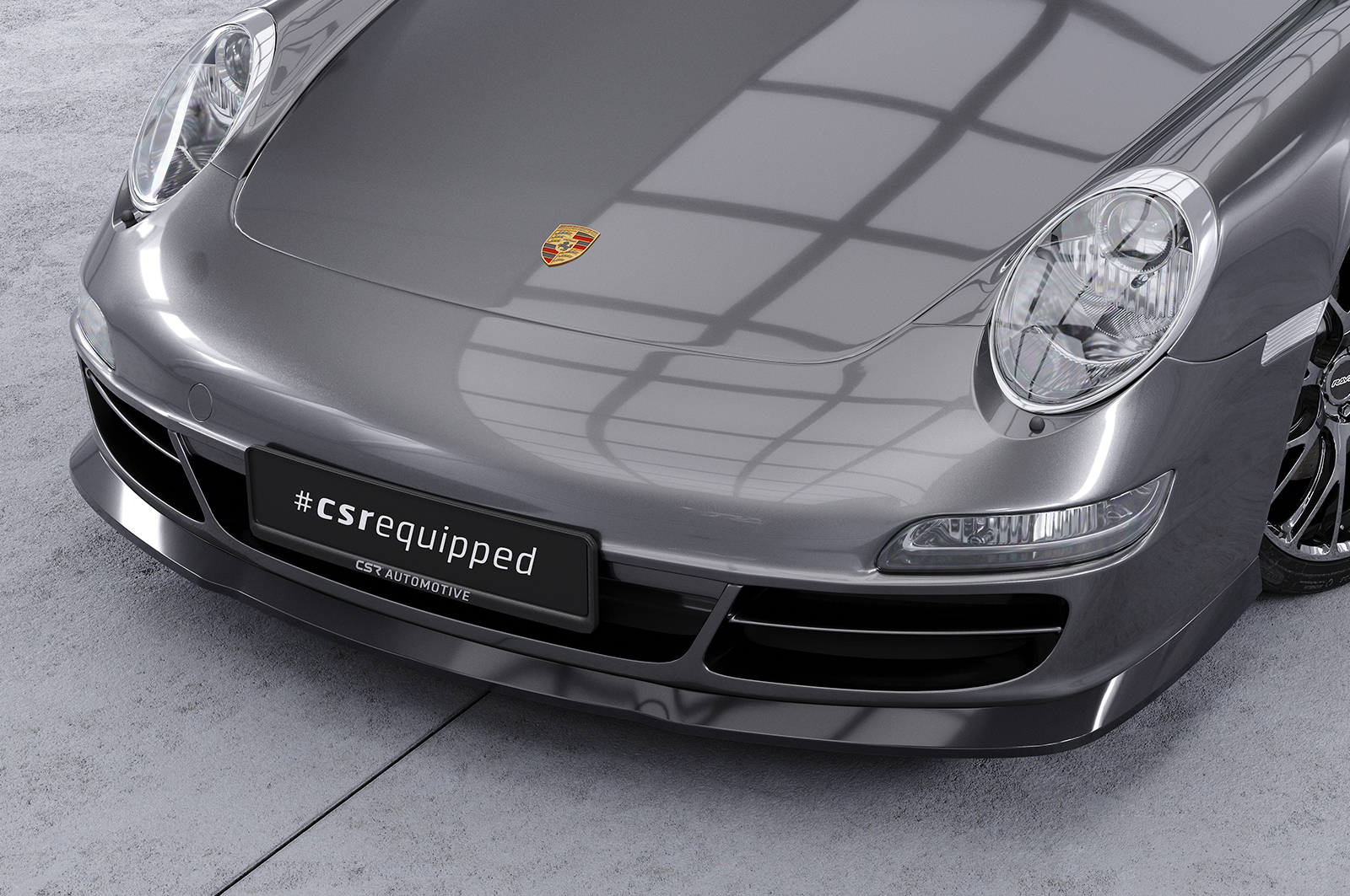 Lame de parechoc avant pour Porsche 911 / 997 Carrera / Carrera S / Carrera 4S / Carrera 4 / Targa 4 / Targa 4S (préfacelift) (2004-07/2008) - Fabriqué en ABS (6 finitions au choix)