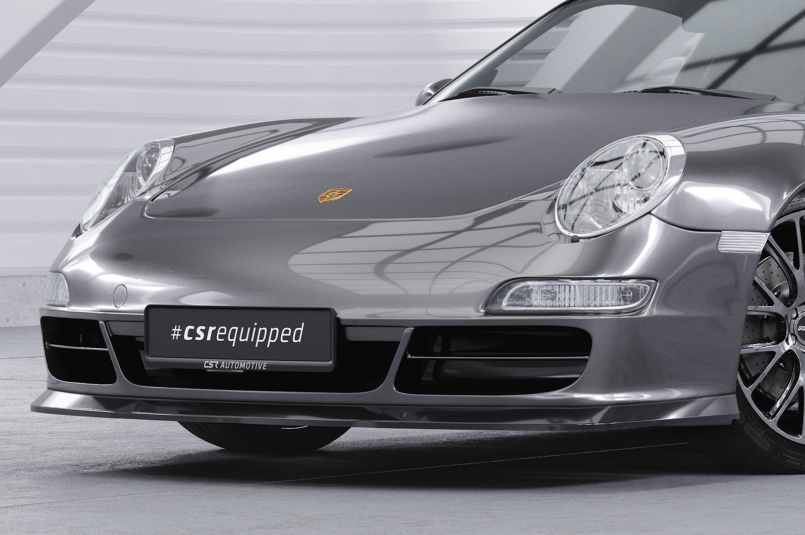 Lame de parechoc avant pour Porsche 911 / 997 Carrera / Carrera S / Carrera 4S / Carrera 4 / Targa 4 / Targa 4S (préfacelift) (2004-07/2008) - Fabriqué en ABS (6 finitions au choix)