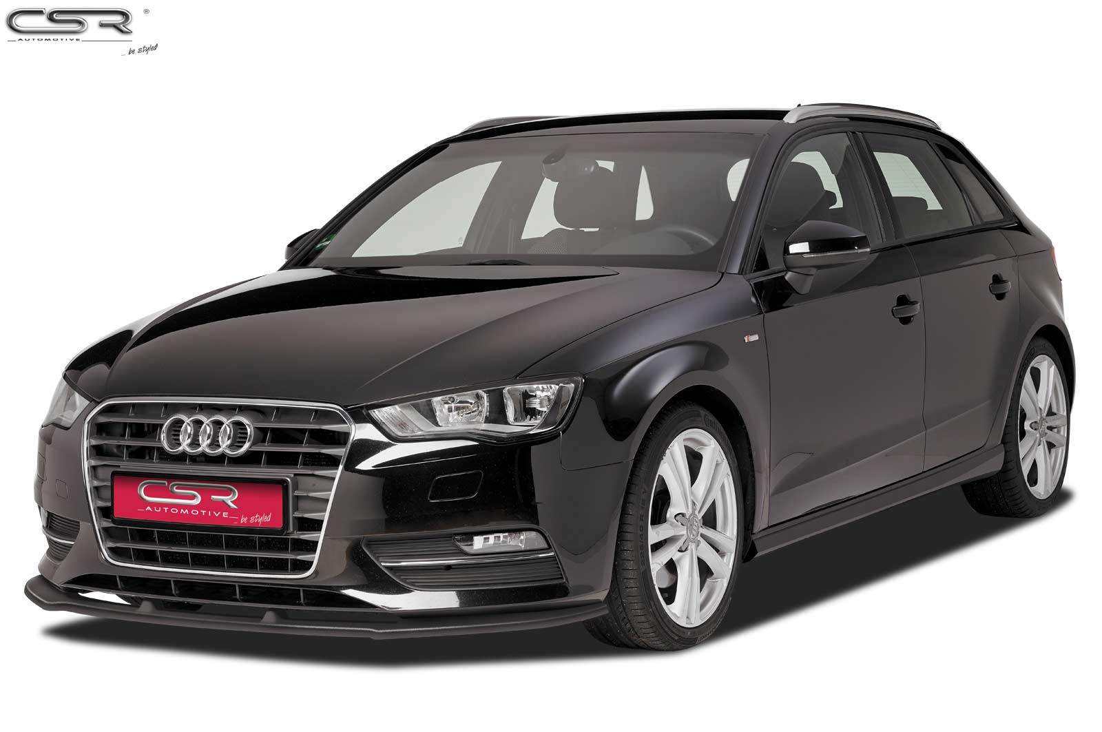 Lame de parechoc avant pour Audi A3 8V sauf cabriolet et berline (2012-04/2016) - Fabriqué en ABS (6 finitions au choix)