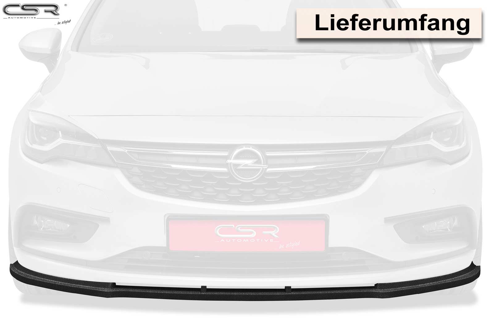 Lame de parechoc avant pour Opel Astra K hatchback / Sportstourer (préfacelift) (2015-2019) - Fabriqué en ABS (6 finitions au choix)