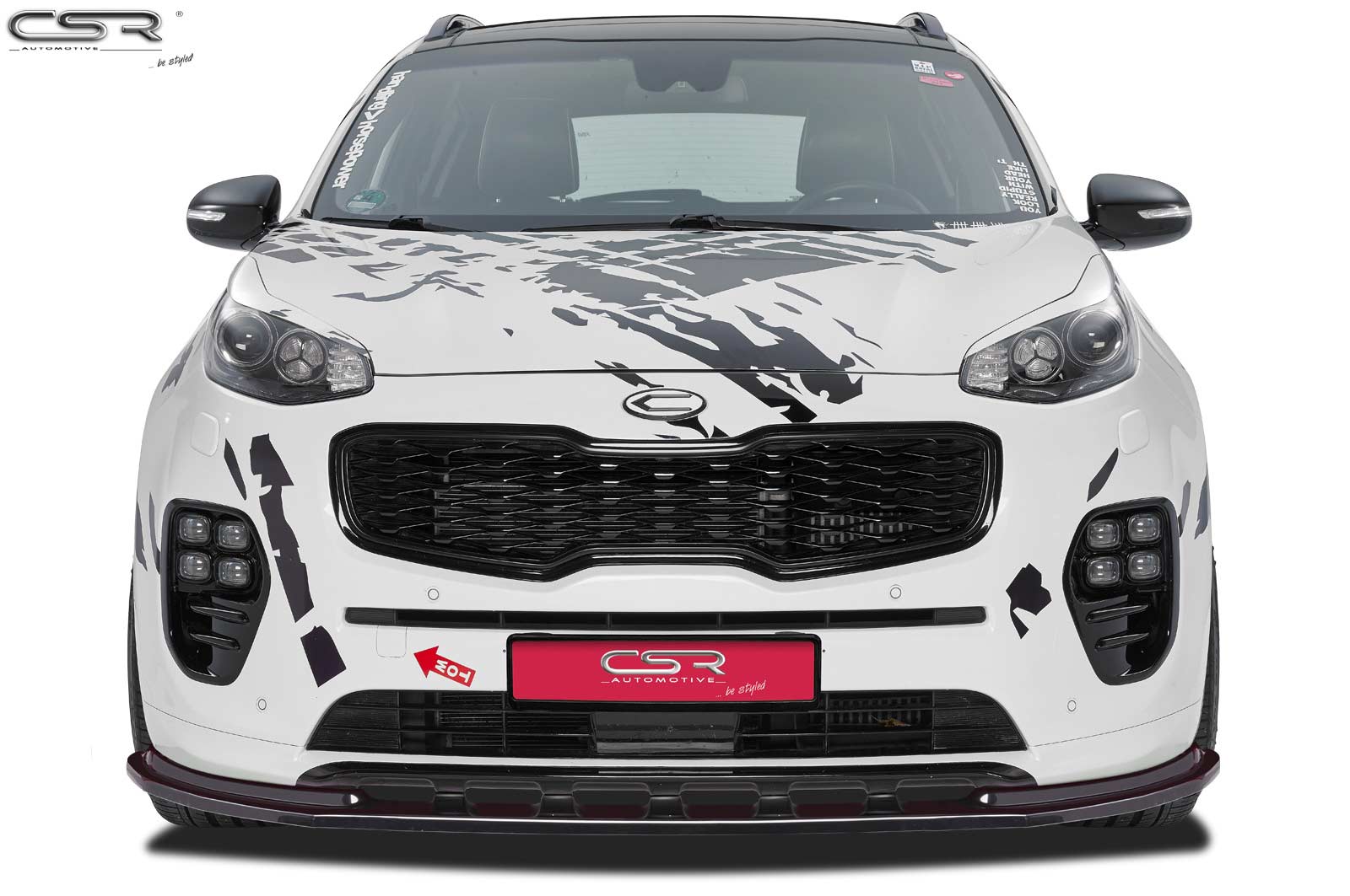 Lame de parechoc avant pour Kia Sportage QL toutes carrosseries (2015-06/2018) - Fabriqué en ABS (6 finitions au choix)