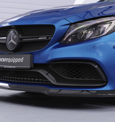 Lame de parechoc avant pour Mercedes-Benz C-Klassse W205 S205 V205 C205 A205 toutes carrosseries (depuis 02/2014) - Fabriqué en ABS (6 finitions au choix)