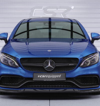 Lame de parechoc avant pour Mercedes-Benz C-Klassse W205 S205 V205 C205 A205 toutes carrosseries (depuis 02/2014) - Fabriqué en ABS (6 finitions au choix)