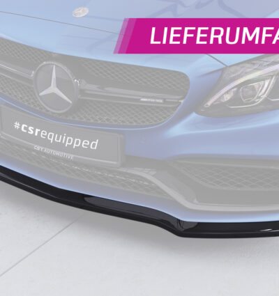 Lame de parechoc avant pour Mercedes-Benz C-Klassse W205 S205 V205 C205 A205 toutes carrosseries (depuis 02/2014) - Fabriqué en ABS (6 finitions au choix)