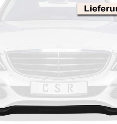 Lame de parechoc avant pour Mercedes-Benz Classe C W205 S205 V205 C205 A205 toutes carrosseries (depuis 02/2014) - Fabriqué en ABS (6 finitions au choix)