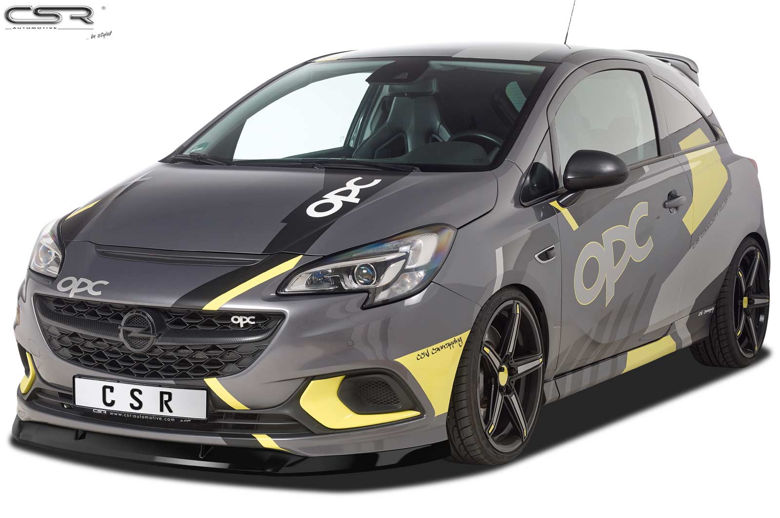Lame de parechoc avant pour Opel Corsa E OPC (depuis 03/2015) - Fabriqué en ABS (6 finitions au choix)