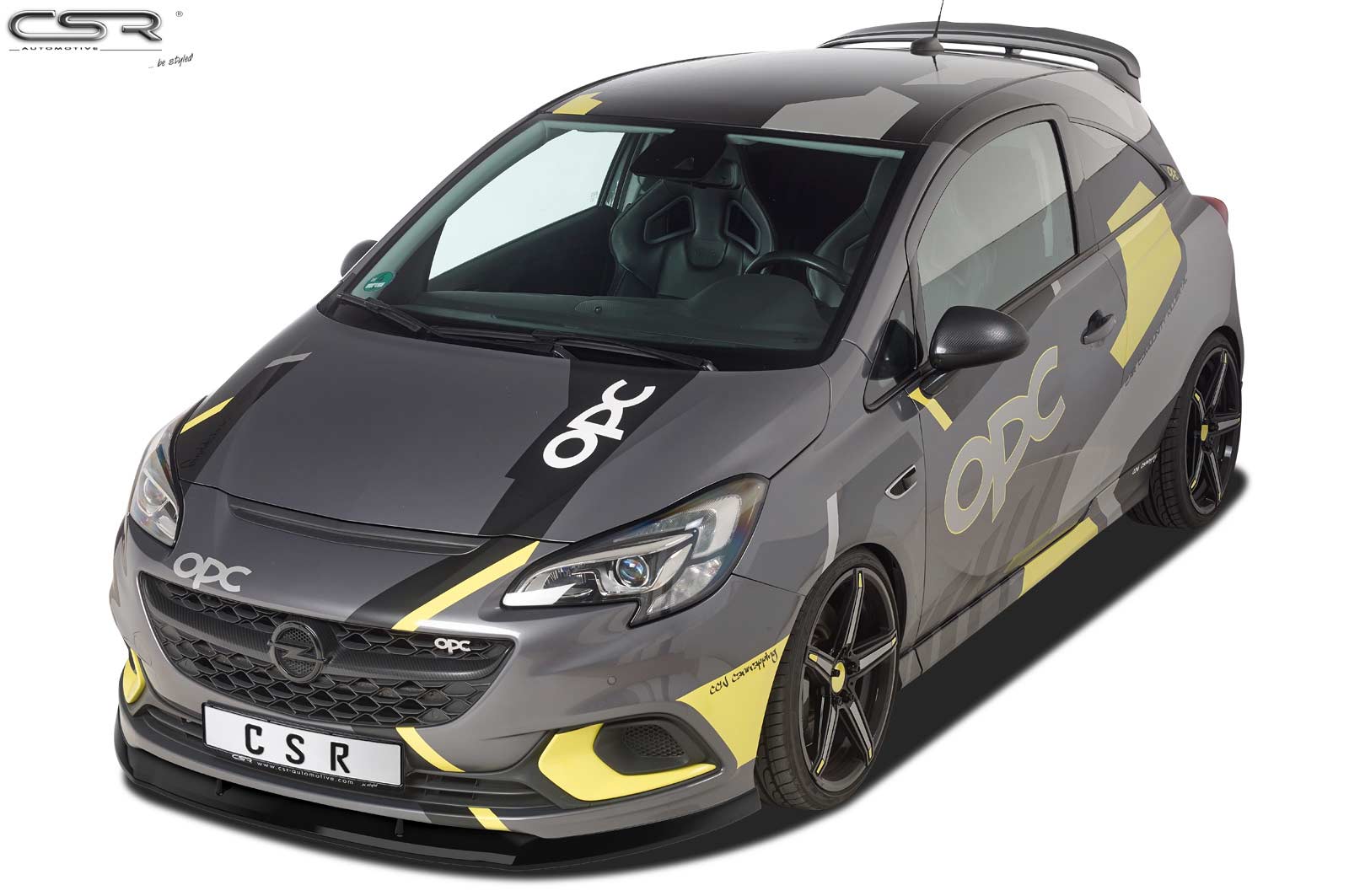 Lame de parechoc avant pour Opel Corsa E OPC (depuis 03/2015) - Fabriqué en ABS (6 finitions au choix)