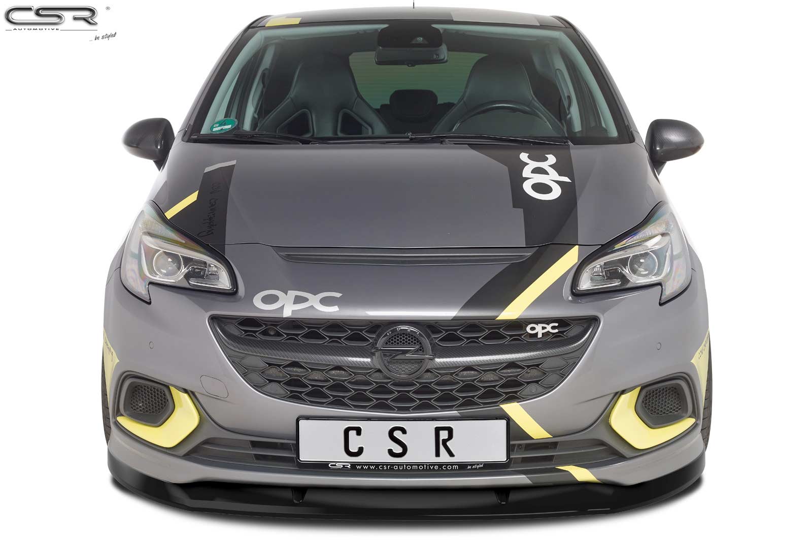 Lame de parechoc avant pour Opel Corsa E OPC (depuis 03/2015) - Fabriqué en ABS (6 finitions au choix)