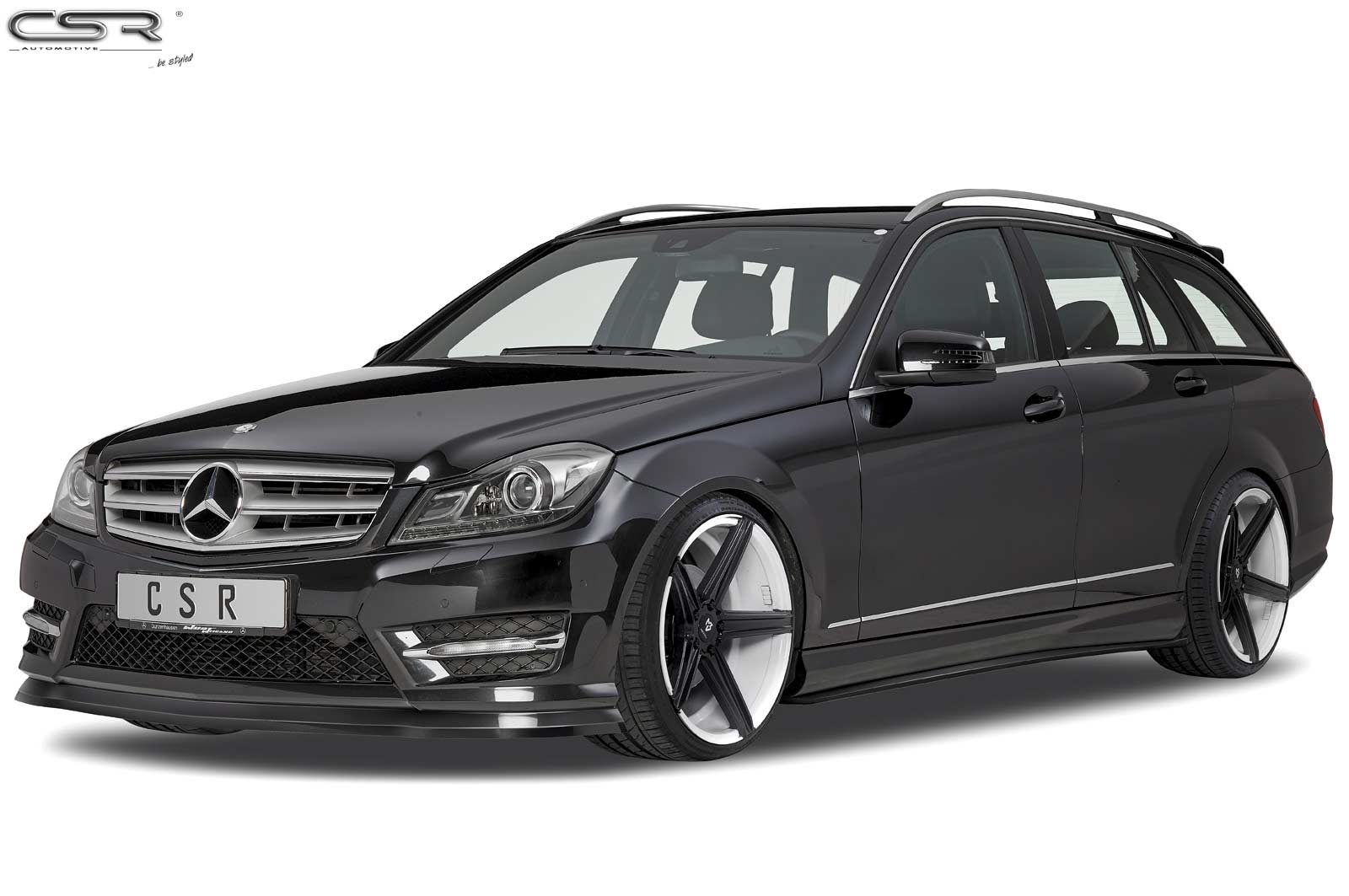 Lame de parechoc avant pour Mercedes-Benz Classe C 204 toutes carrosseries (03/2011-06/2015) - Fabriqué en ABS (6 finitions au choix)