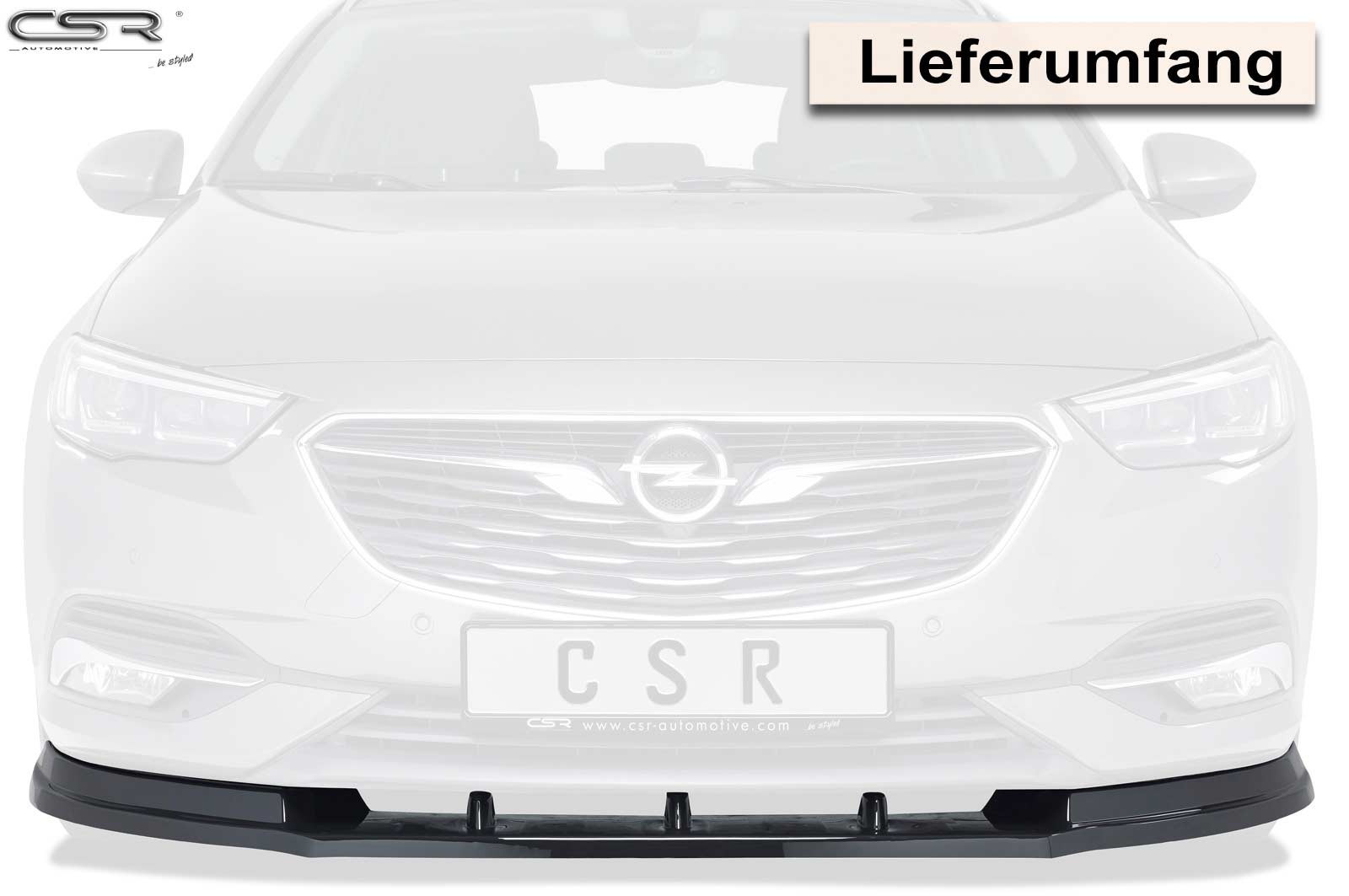 Lame de parechoc avant pour Opel Insignia B finition de base (préfacelift) (2017-2020) - Fabriqué en ABS (6 finitions au choix)