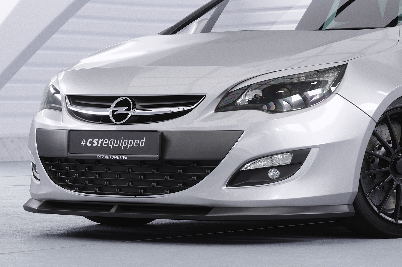 Lame de parechoc avant pour Opel Astra J sauf OPC (9/2012-2015) - Fabriqué en ABS (6 finitions au choix)
