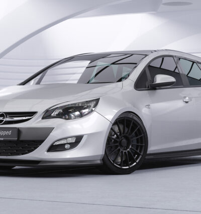 Lame de parechoc avant pour Opel Astra J sauf OPC (9/2012-2015) - Fabriqué en ABS (6 finitions au choix)