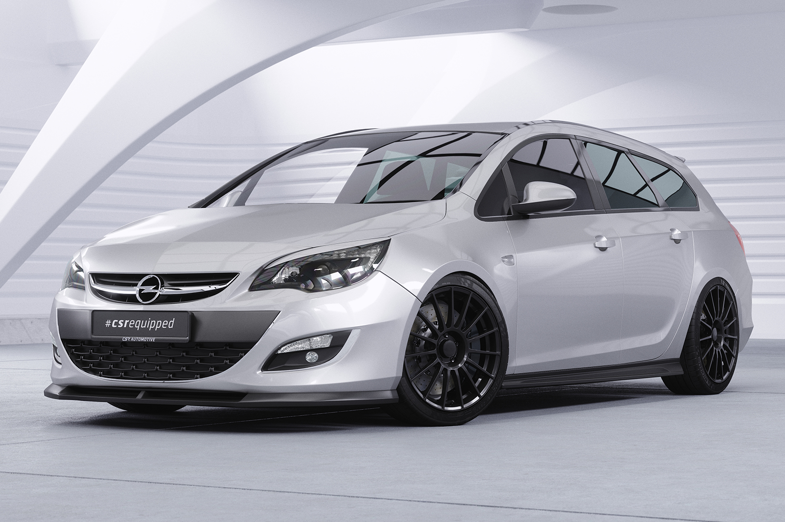 Lame de parechoc avant pour Opel Astra J sauf OPC (9/2012-2015) - Fabriqué en ABS (6 finitions au choix)