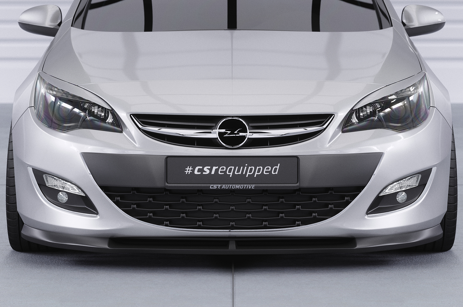Lame de parechoc avant pour Opel Astra J sauf OPC (9/2012-2015) - Fabriqué en ABS (6 finitions au choix)